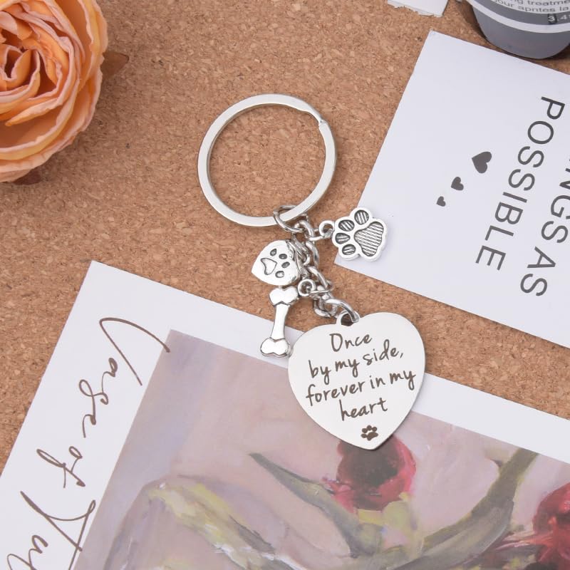 Dog Memorial Gifts for Loss of Dog Keychain Sympathy Gift for Women Men Puppy Remembrance Gift for Dog Lover By My Side Dog - PawsPlanet Australia