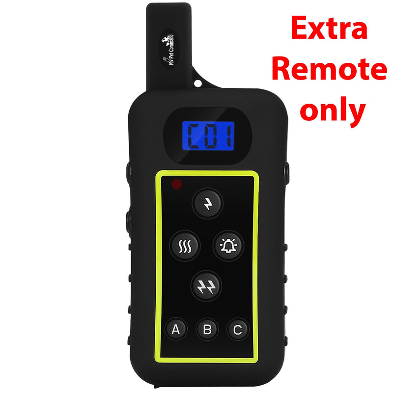 My Pet Command 1.25 Mile (6600 Ft) Dog Training Extra Remote Safe Dog Shock Collar Shock, Vibrate, Tone and Flashing Beacon Lights Waterproof Rechargeable Dog Hunting add Up to 3 Collars Extra Remote Only - PawsPlanet Australia