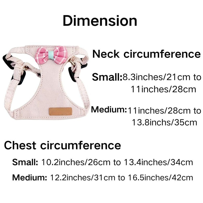 Rabbit Harness and Leash - Adjustable Bunny Harness Escape Proof for Walking Runnig Hiking Camping Outdoor - Cute Small Animal Harness Leash Set (Small,Pink) Pink - PawsPlanet Australia