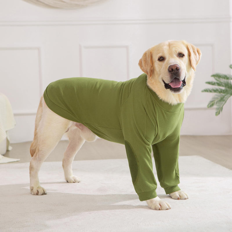 Dog Recovery Suit for Front Legs, Stretchy Fleece Dog Recovery Suit Prevent Licking Elbow Leg Wounds Cone Alternative,Soft Dog Front Leg Surgery Recovery Shirt (Avocado Green, 7X-Large) Avocado Green