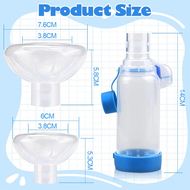 Pet Inhaler with 2 Masks for Cats and Dogs | Aerosol Chamber with Breathing Indicator | MDI Compatible | Soft Silicone Masks | Portable Respiratory Aid