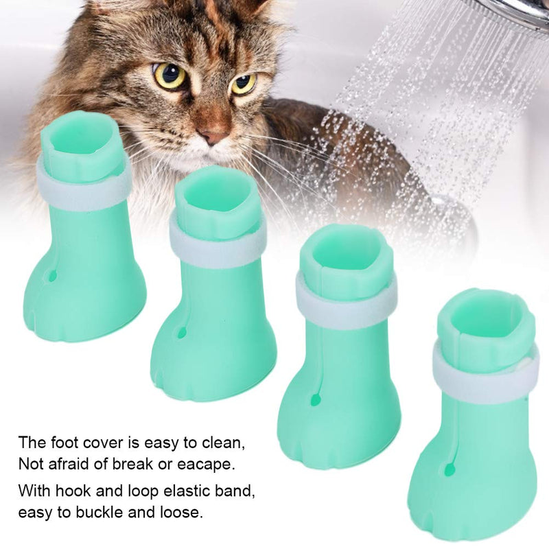 Cat Feet Covers, 4Pcs Set Cat Anti Scratch Shoes Boots Cover Bath Cat Nails Protector - PawsPlanet Australia