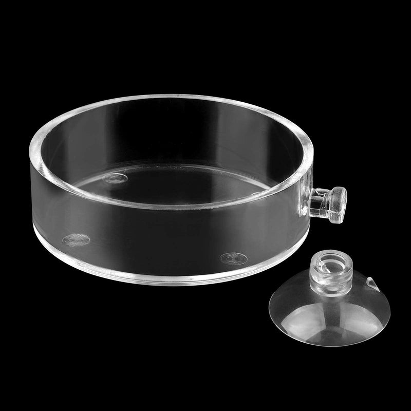 Dannisly Aquarium Glass Feeder Dish Shrimp Feeding Dish Clear-Round - PawsPlanet Australia