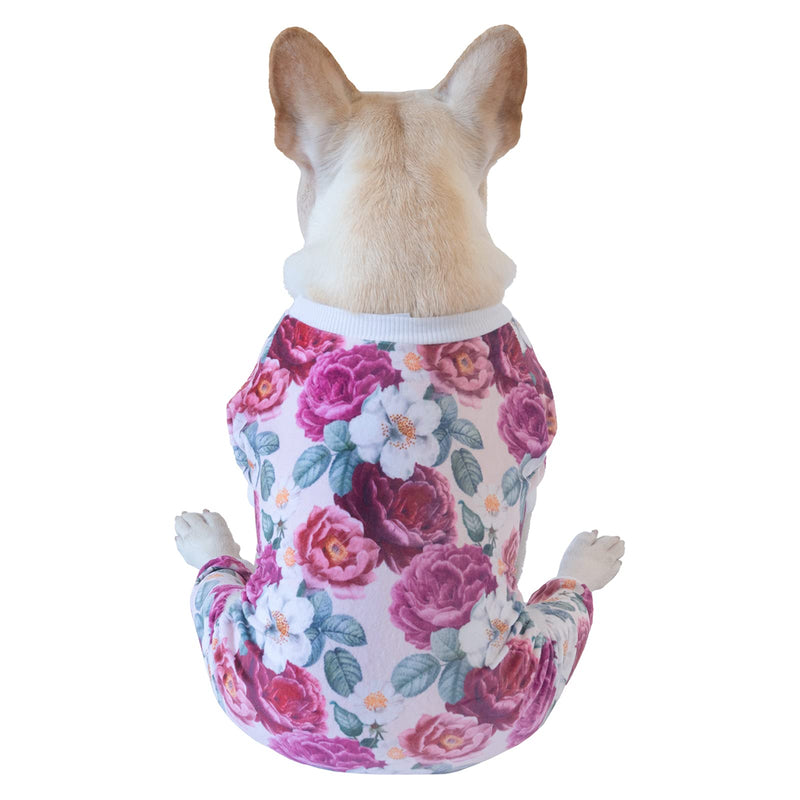 CuteBone Dog Pajamas Flower Puppy Clothes Soft Pjs Birthday Outfit Girl P178S Small Floral