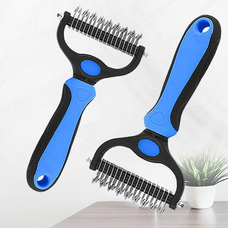3-in-1 Pets Dog Deshedding Brush & Cat Grooming Tool with Comb, Rake for Shedding Control, Removes Loose Remover Hair & Mats, Pets Hair Removal Tool - PawsPlanet Australia