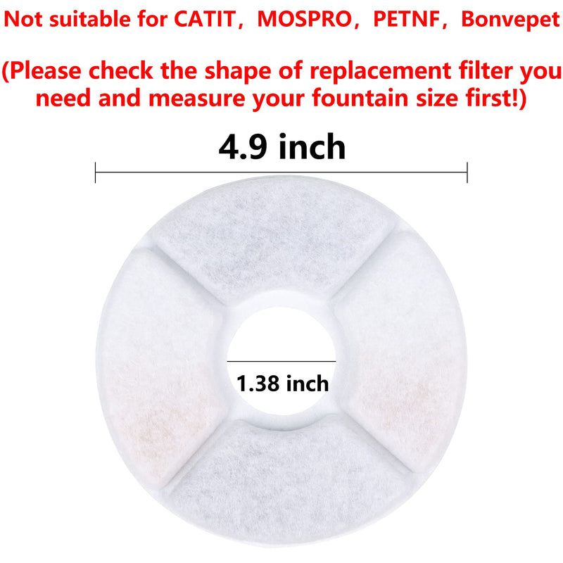 Intpro Cat Water Fountain Filter Replacement Automatic Flower Water Dispenser Filter Compatible with YOUTHINK ISYOUNG PEDY KOALAD HAPPYPAPA 54oz/1.6L/2L/2.4L 16 - PawsPlanet Australia
