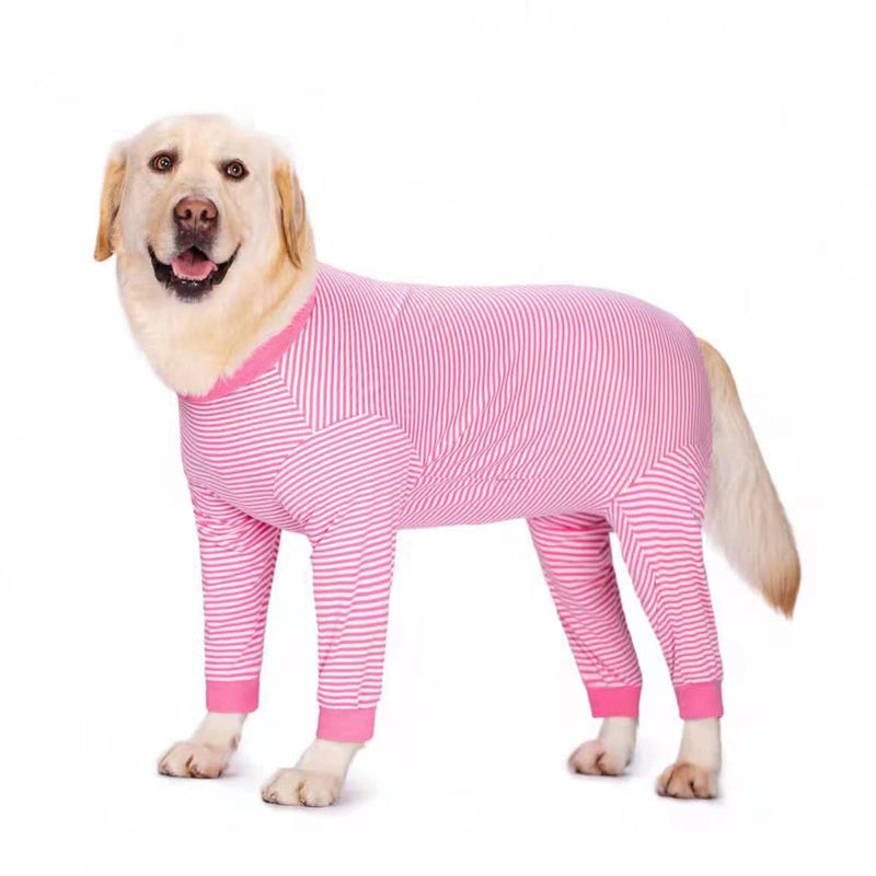 Yeapeeto Dog Onesie Surgery Recovery Suit for Large Medium Bodysuit Dogs Pajamas PJS Full Body for Shedding, Prevent Licking, Wound Protection, Cone Alternative (5XL, Pink) 5XL