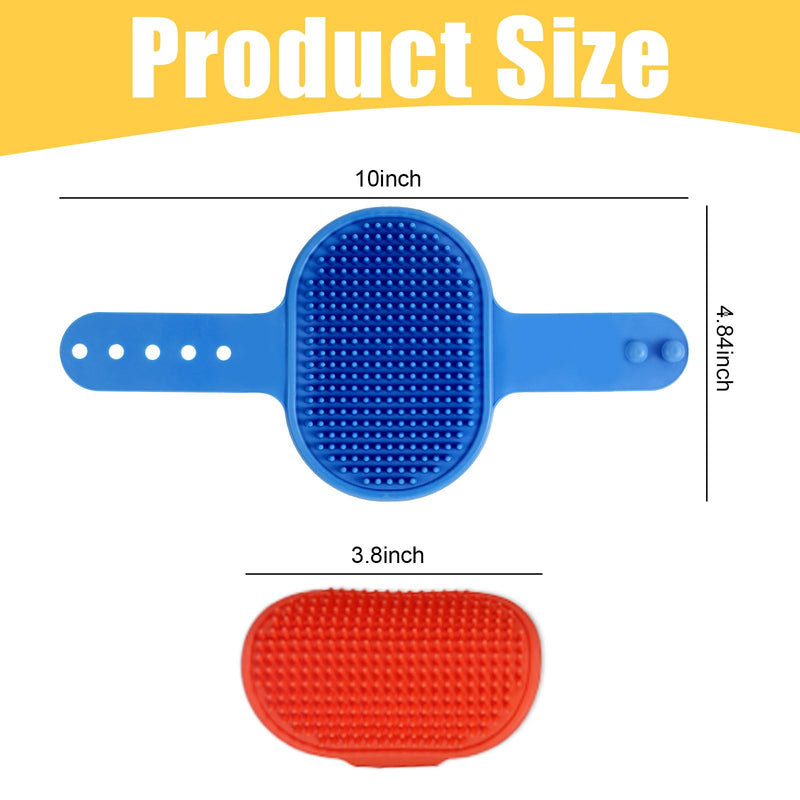 4 Pack Durable Cat Self Groomer for Indoor, Wall Corner Groomer Brush, Cat Corner Scratcher, Face Scratchers Tool for Long & Short Fur Kitten Cats Dogs (Red,Blue) red,blue - PawsPlanet Australia