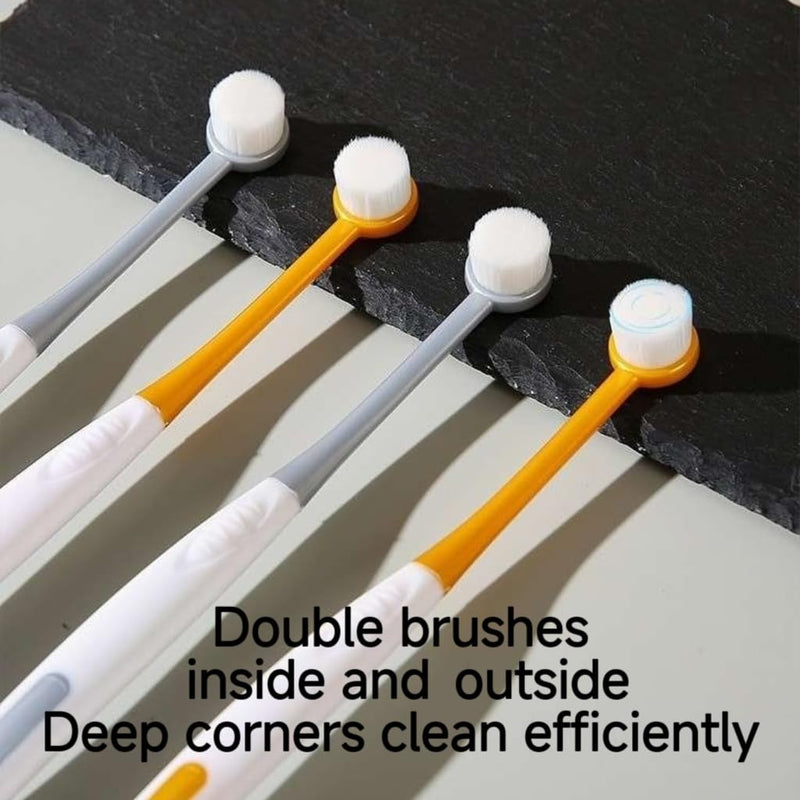 RYUNOSUKE Professional Pet Toothbrush for Small & Large Animals (Yellow) Yellow