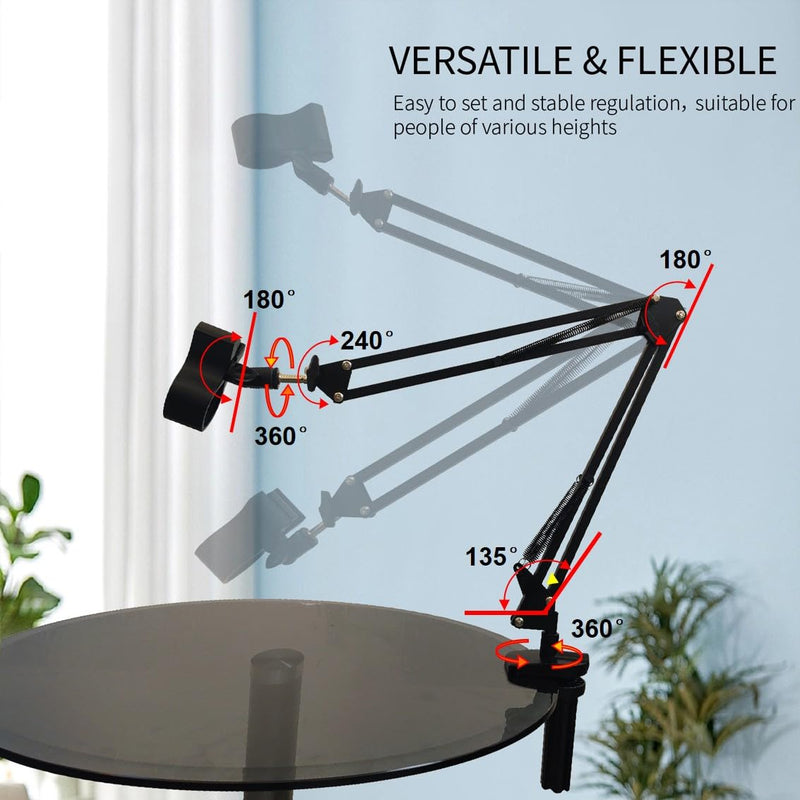 Dog Hair Dryer Holder, Pet Grooming Table Hair Dryer Stand Hands-Free 360° Rotating Blow Dryer Holder with Adjustable Clamp Mount - PawsPlanet Australia