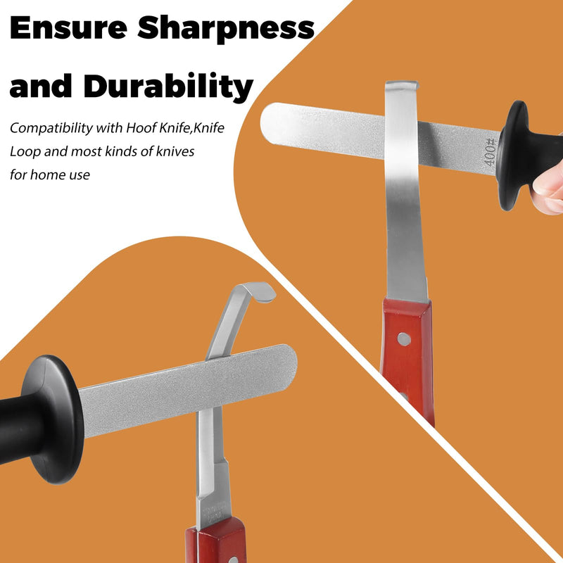 Hoof Knife with Sharpener, Farrier Tools Kits, Horse Goat Hoof Trimmers, Suitable for Horse Donkey Cow Goat Animal Hooves - PawsPlanet Australia