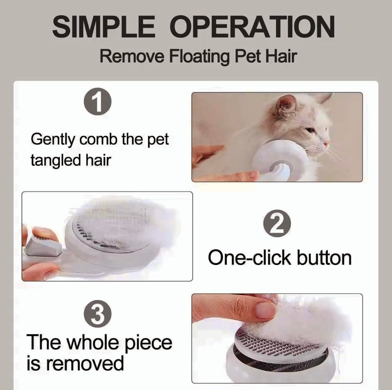 Cat Brush Dog Brush, Designed To Remove Loose Fur, Tangles, Mats With Convenient Release Button Feature, Easly Removal Of Trapped Hair From Brush, Indoor Cats Dog Hair Grooming Tool, White - PawsPlanet Australia