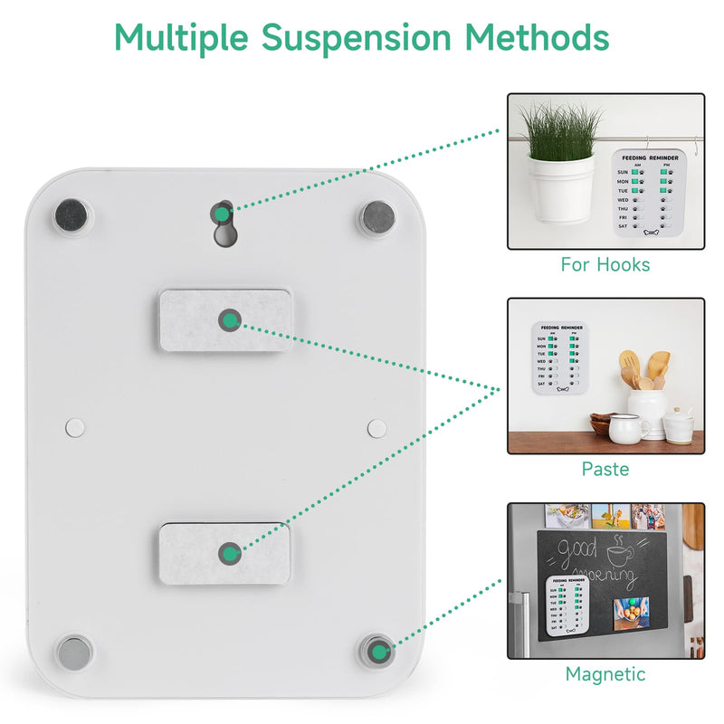 Dog Feeding Reminder, Magnetic Reminder Sticker, AM/PM Daily Indication Chart Feed Your Pets, Fridge Magnets and Double Sided Tape, Helps You to Track Pet Feeding & Medication (White) Cute Dog Bone - PawsPlanet Australia