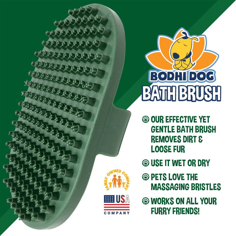 Bodhi Dog Shampoo Brush - Pet Grooming & Bath Supplies for Dogs and Cats - Bath Brush for Long & Short Hair - Premium Scrubber for Shower, Bathing & Massage (One Pack, Dark Green) One Pack - PawsPlanet Australia