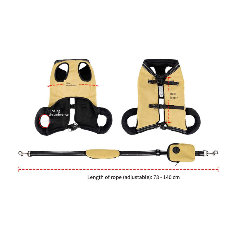 Full Body Support Dog Lift Belt with Ergonomic Constructions for Older Dogs with Shock Absorption and Adjustable Belt Shock Absorption Strust Harness