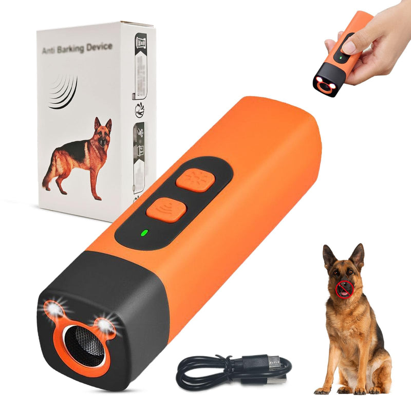 Yootiko Dog Bark Deterrent Device with LED Light, Ultrasonic Anti Barking Device for Dogs, Long Range Training Stop Barking Behavior Indoors Outdoors, Safe Rechargeable Bark Control for Dogs