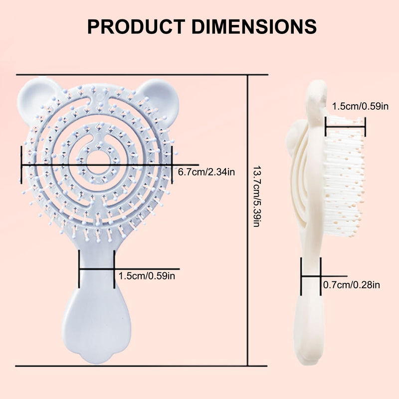 Cat-Ear Design Puppy Brush, Gentle Soft-Bristle Small Dogs Plastic Detangling Grooming Tool, Fit for Yorkie Shih Tzu Maltese Maltipoo (Light Pink) Light Pink - PawsPlanet Australia
