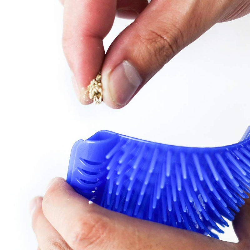 SweetPetGarden 2 Pack Softer Cat Self Groomer with Catnip Pouch, Wall Massage Scratcher Brush Comb