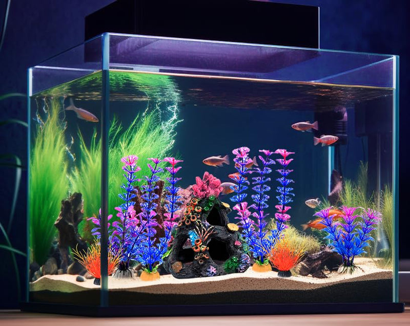 Aquarium Coral Rock Mountain Cave Set Fish Tank Decoration Coral Ornament Aquarium Plant Fish House for Betta Rest Hide - PawsPlanet Australia