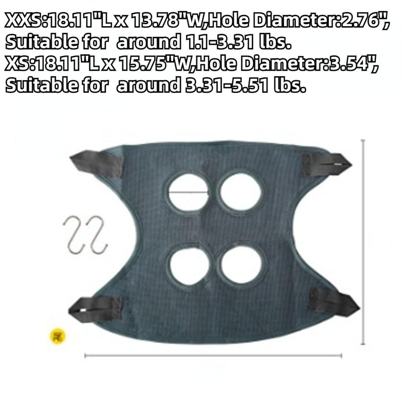 Rabbit Grooming Hammock with Safety Belt for Nail Clipping, Grooming, Bunny Bathing Bag for Nail Trimming, Cat Claw Care Bag, Small Animal Grooming Harness (Grey,X-Small) Grey X-Small - PawsPlanet Australia