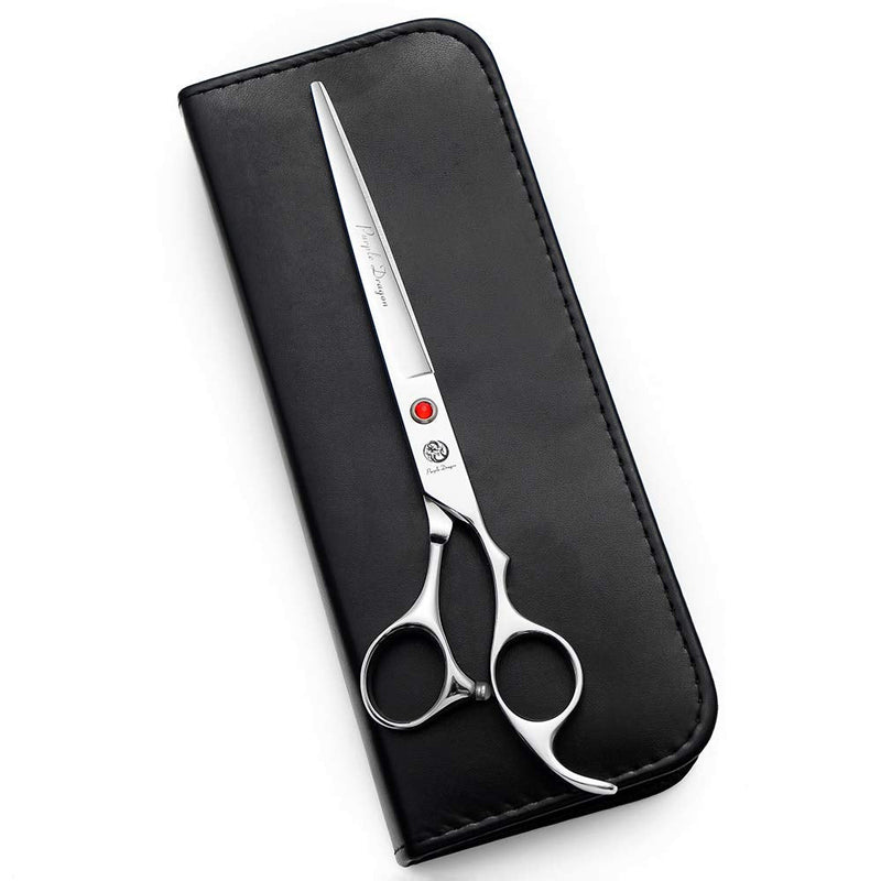 Purple Dragon 4“/5"/5.5"/6"/6.5"/7"/7.5"/8"/9"/10" Sharp Edge Salon Hair Cutting Shears - Pet/Dog Grooming Scissors with Bag - Perfect for Barber or Pet Groomer 7.5 inch - PawsPlanet Australia