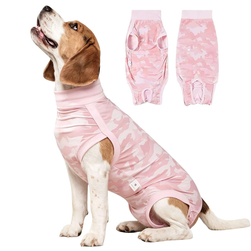 Dog Recovery Suit for Female Dogs,Soft Onesie for Dogs After Surgery,Breathable Anti Licking Surgical Recovery Shirt for Spay Neuter,Cone & E-Collar Alternative(Pink Camo,S) Pink Camo S