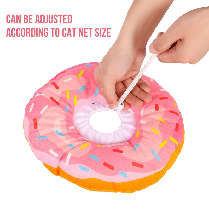 Cat Cone - Post-Surgery Protection Kit for Kittens & Cats - Soft, Comfy, Adjustable, Cotton Cone (S, Pink)