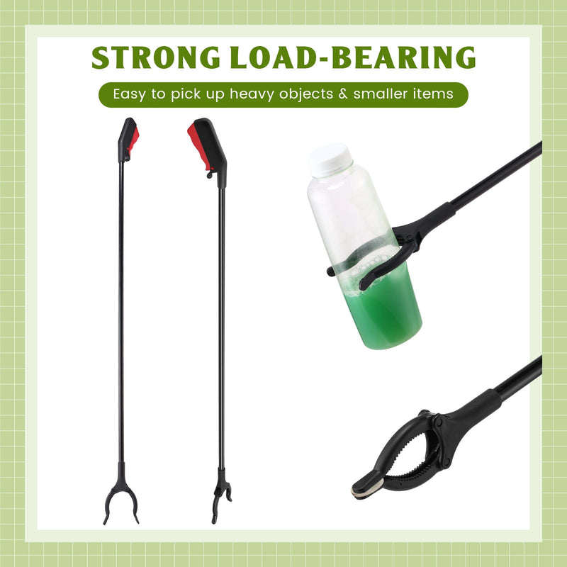 Norme 6 Pcs Grabber Reacher Tool Bulk, 31.5" Long Handle Trash Picker for Elderly Assist, Lightweight Handy Aid Nonslip Claw Grabber for Arm Extension 360 Rotating Pickup Stick Outdoor Cleanup Tool