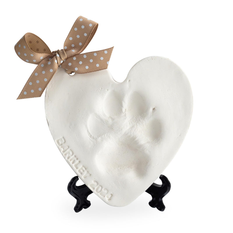 Pet Paw Print Impression Kit Makes (2) Dog Keepsake Ornaments, Inkless Paw Print Kit for Dogs (and Cats!) - Dog Paw Print Kit Keepsake, New Puppy Gift, Pawprint Keepsake Kit w/ Paints & Name Stamps! White - PawsPlanet Australia