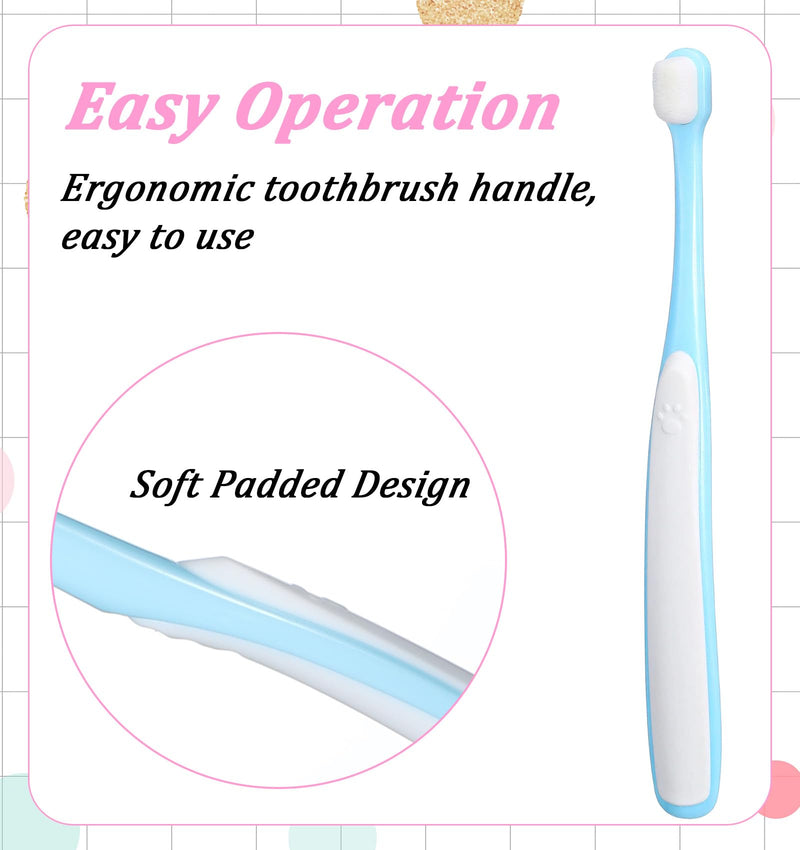 2 Pcs Puppy Toothbrush, Ultra Soft Cat Toothbrush for Cats & Puppies, Mini Head Dental Cleaning Kit for Tiny Dogs & Kittens