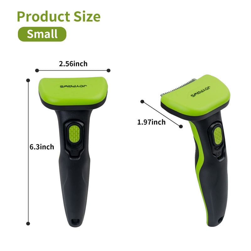 Upgraded Pet Self Cleaning Curved Deshedding Tool, Effectively Reduces Shedding by Up to 95%, Professional Grooming Brush for Small Dogs, Cats and Other Small Animals Green S - PawsPlanet Australia