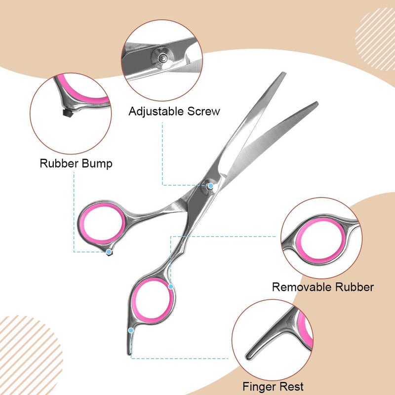 Dog Grooming Scissors, 6" Curved Cat Pet Groomings Shears Stainless Steel Cat Hair Cutting Eye Trimming Scissor for Dog Grooming Family Use - PawsPlanet Australia