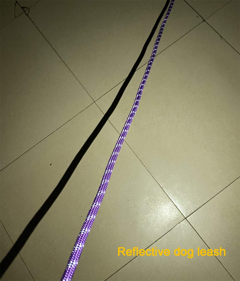 Long Rope Dog Leash for Dog Training 12FT 20FT 30FT 50FT, Reflective Threads Dog Leashes Tie-Out Check Cord Recall Training Agility Lead for Large Medium Small Dogs (Purple, 10mm*20ft) 2/5 inch * 20 ft Purple - PawsPlanet Australia