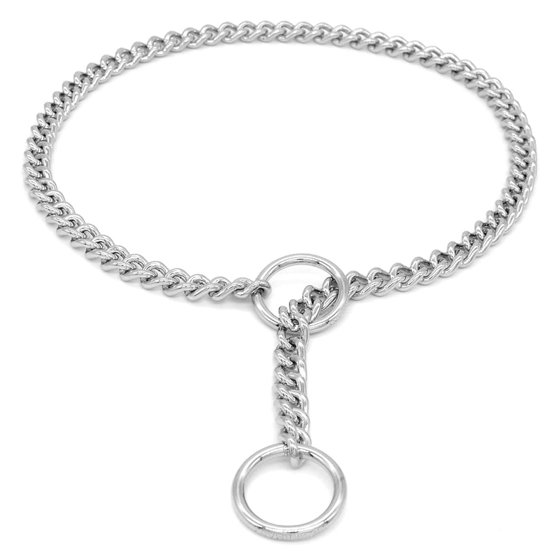 Herm Sprenger - Chrome Plated Steel Dog Training Collar - Narrow Round Links Slip Dog Chain - for Small Medium Large Dogs - Professional Training Collar - Made in Germany (16 inches (40 cm)) 16 inches (40 cm) - PawsPlanet Australia