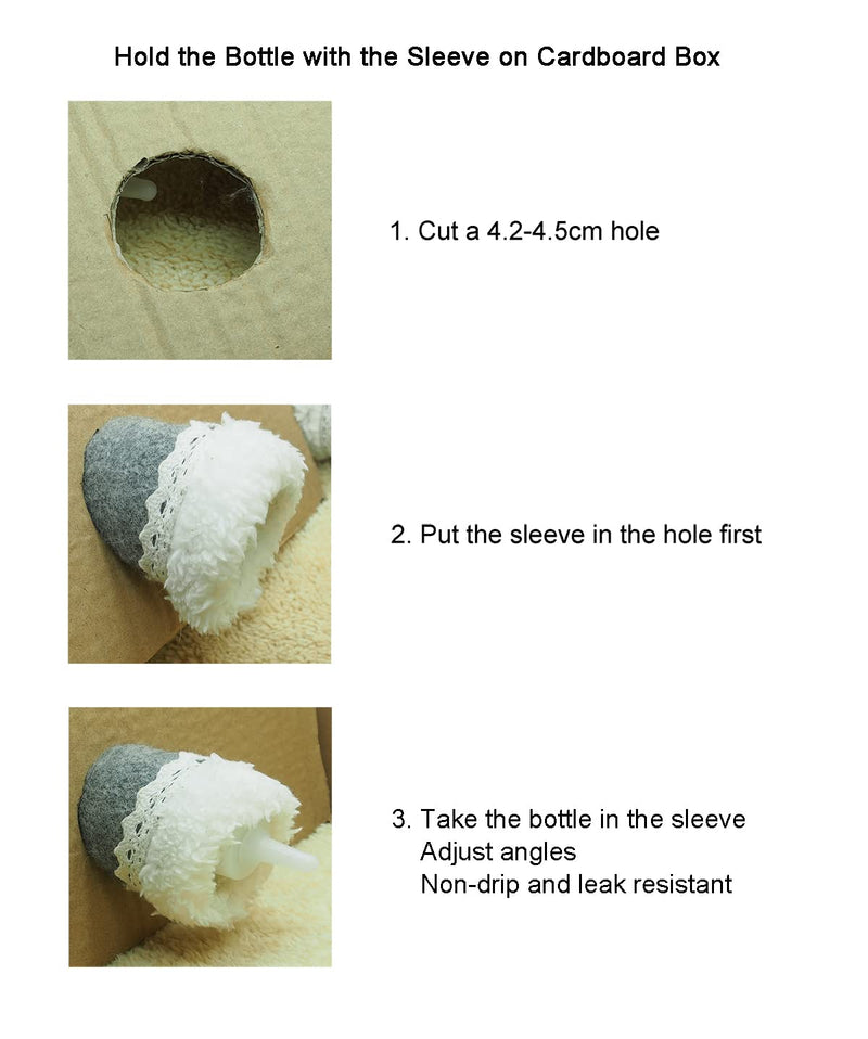 Pet Nursing Bottle Set 2 oz Pet Feeding Bottle Insulator Sleeve Replacement Nipples with Holes Brush Funnel for Newborn Baby Kittens Puppies and Small Animals - PawsPlanet Australia