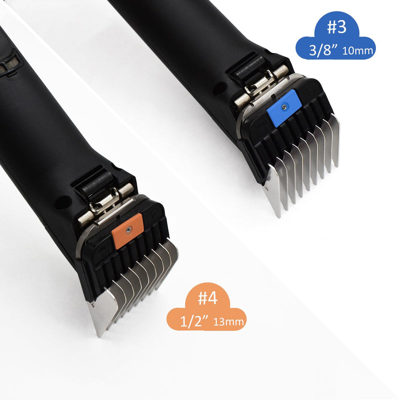 8 Pieces Professional Animal Stainless Steel Attachment Guide Guard Combs for A5 Style Detachable Blade Pet Groomers, Compatible with Wahl KM Series Andis AG BG Oster Classic 76 A5 A6 Animal Clippers - PawsPlanet Australia