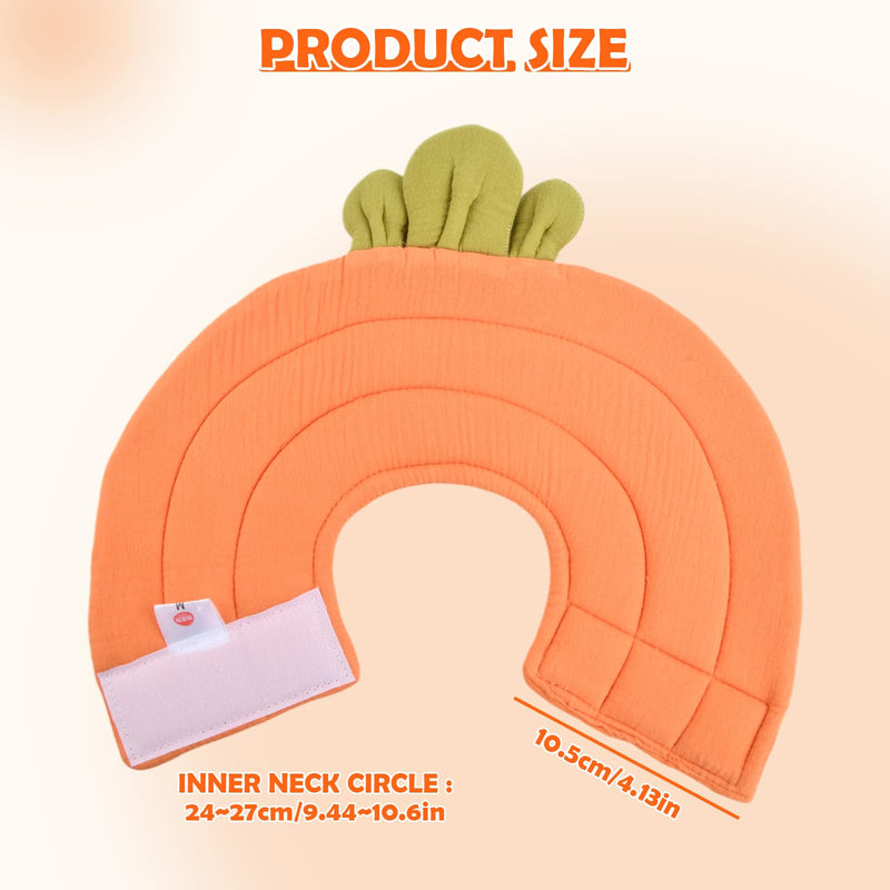 Cat Collar, Cat Collar, Lightweight Protective Collar, Soft Cat Recovery Collar, Collar for Puppies, Cats, Rabbits, After Surgery and Injuries, Orange Carrot