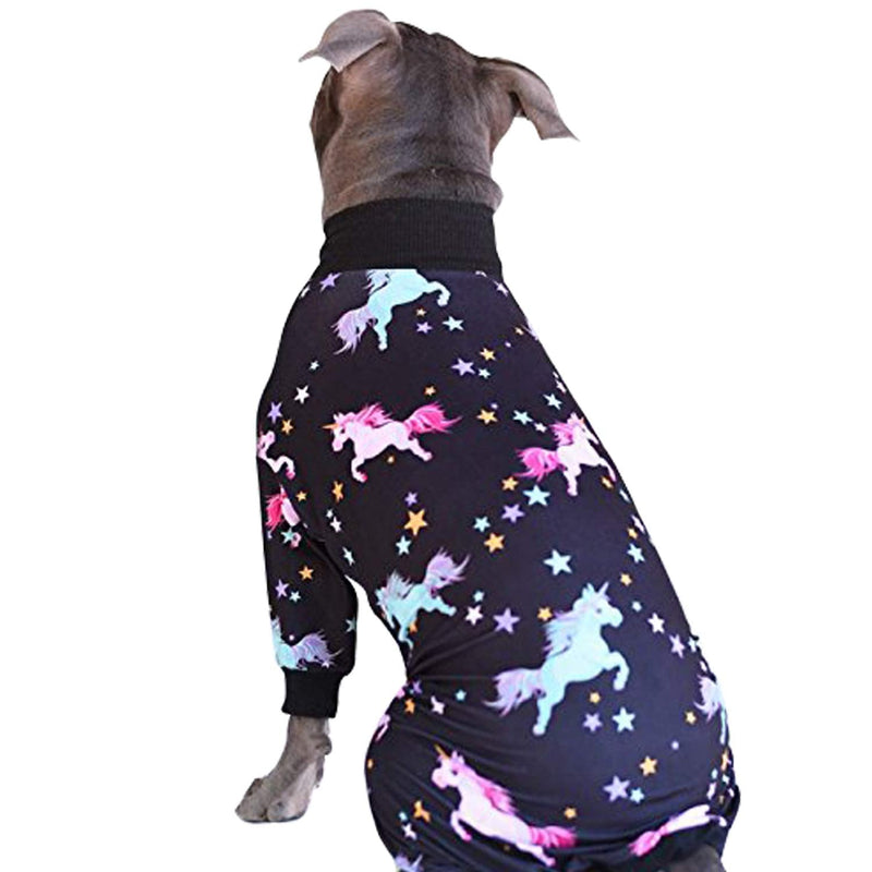 Tooth & Honey Pit Bull Unicorn Dog Pajamas - Lightweight, Full Coverage Pullover Pjs - Updated FIT Unicorn Dog Pajama X-Large - PawsPlanet Australia