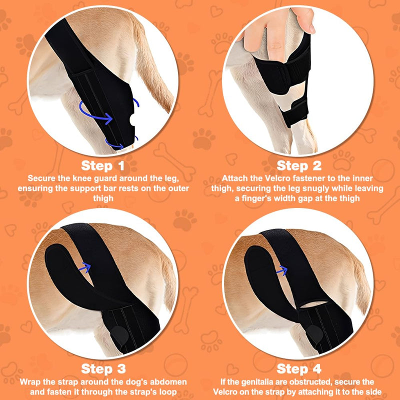 Dog Knee Brace for Hind Leg, Dog Leg Protectors, Dog Knee Brace for Cruciate Ligament, Dog Leg Brace for Wound Injury and Sprain Healing of Arthritis for Torn ACL Front Leg