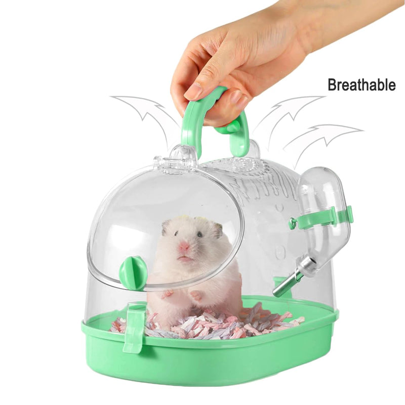 Portable Guinea Pig Carrier Travel Small Animal Carrier Breathable Travel Hamster Cage with Water Feeder - PawsPlanet Australia