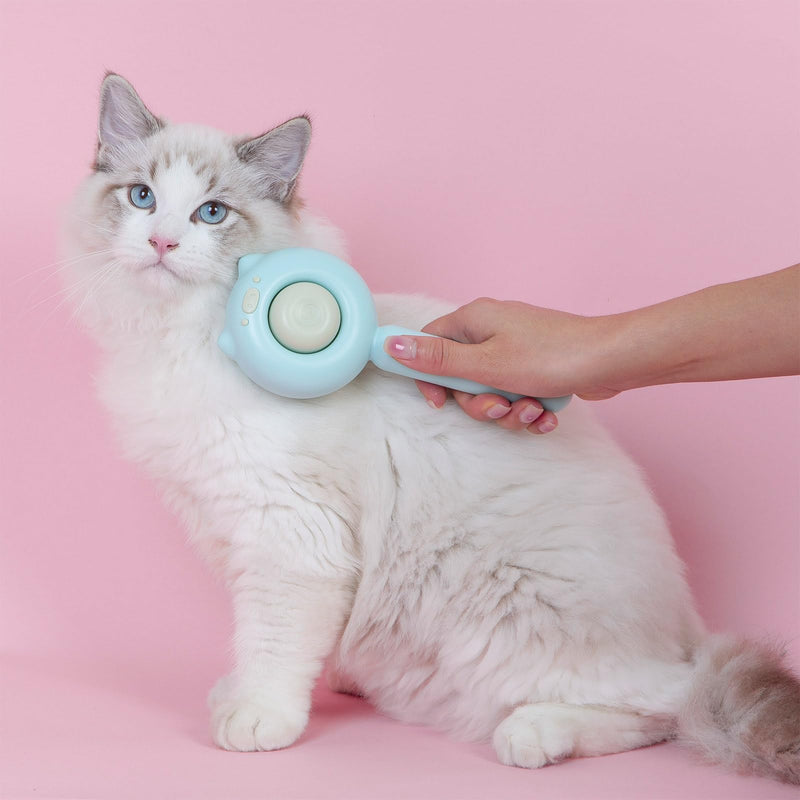 Cat Brush Dog brushes with Release Button for Shedding Grooming, suit for Long or Medium Haired Cats, Lightweight Skin Friendly Pet Brush Hair Removal Comb Brushes for Kitten Light Blue - PawsPlanet Australia