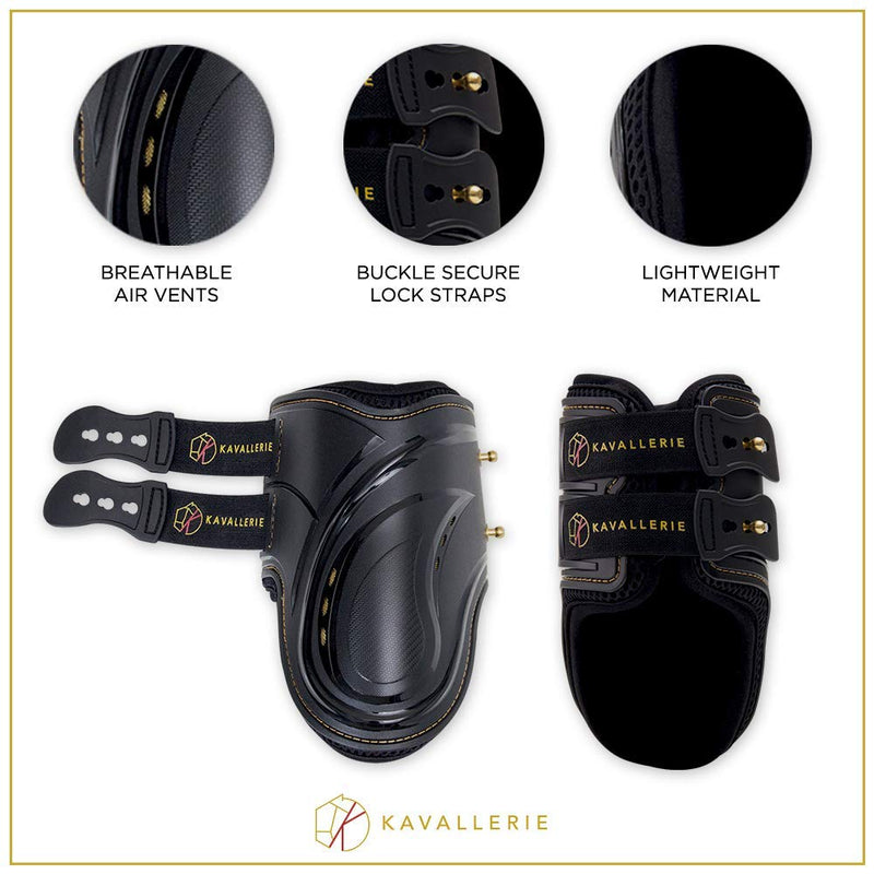 Kavallerie PRO-K Soft No Turn Bell Boots Ultimate Hoof Protection, with Anti-Spin Fastening System, Durable & Prevents Overreaching Large Fetlock Boots (Pro-K) White - PawsPlanet Australia