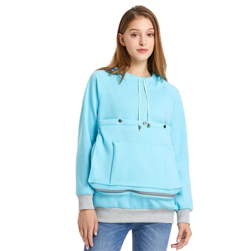 LINYUCHEN Cat Dog Carrier Hoodies – Puppy Kitten Carrying Sweatshirt Large Pet Pocket Pullover Top – Unisex Kangaroo Hoodies X-Large Blue - PawsPlanet Australia
