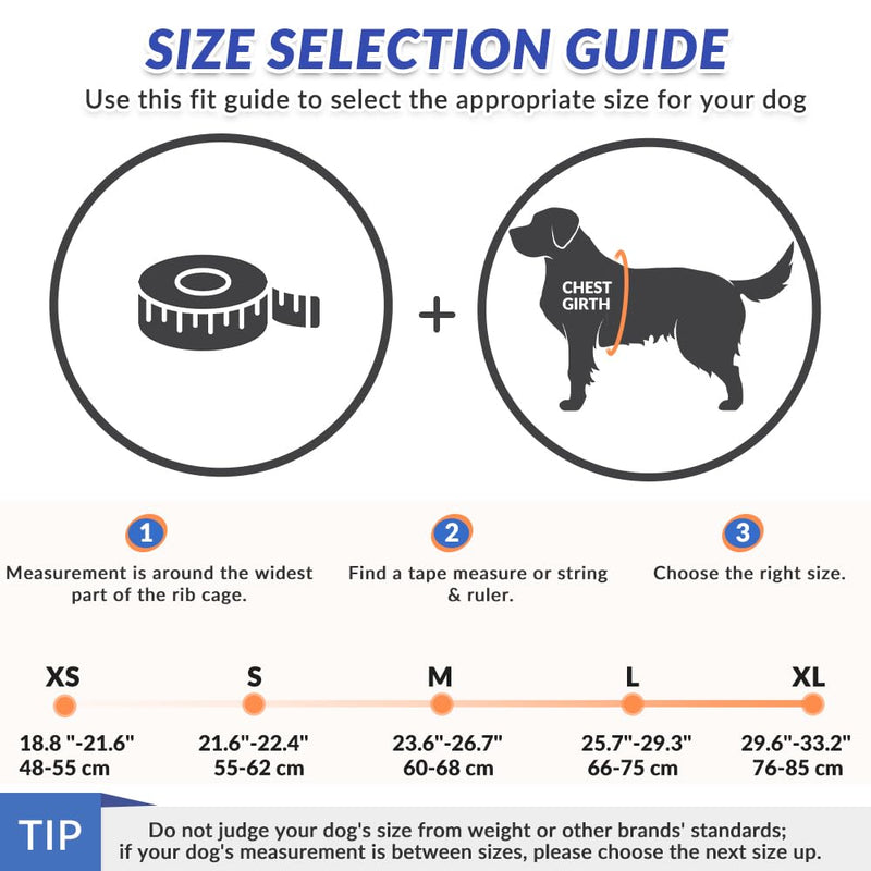 SlowTon Dog Life Jacket, Adjustable Ripstop Dog Life Vest with One Piece Belly Support Superior Buoyancy, Skin-Friendly Neoprene Pet Safety Flotation Vest for Swimming Boating Pool Beach(Orange,M) Medium Grey & Orange - PawsPlanet Australia