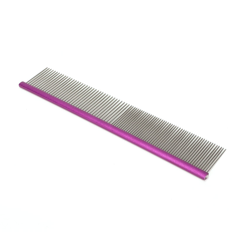 Greyhound Comb For Dogs, Metal Dog Comb Dog Combs with Rounded Ends Dog Comb Cat Comb For Removing and Knots Grooming Tool For Long Short Haired Dog (Purple 19cm/7.5in) Purple 19cm/7.5in - PawsPlanet Australia
