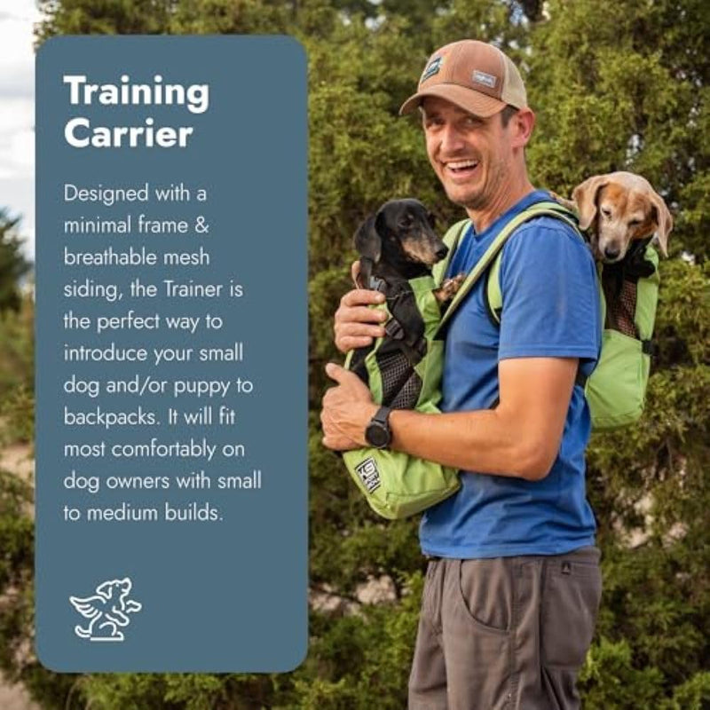 K9 Sport Sack Trainer - X-Small, Iron Gate - Ideal for Dogs with 9-12” Back Length - Backpack-Style Training Carrier - Meant for Quick, Non-Strenuous Activities Extra Small - PawsPlanet Australia