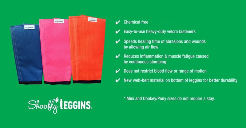 SHOOFLY Horse Leggins, Patented Loose Fitting Fly Boots, Breathable Plastic Mesh (Orange/Large) - PawsPlanet Australia