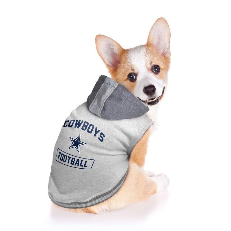Littlearth Unisex-Adult NFL Detroit Lions Pet Hooded Crewneck Dallas Cowboys Large - PawsPlanet Australia
