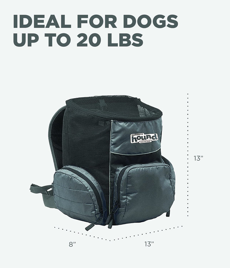 Outward Hound Poochpouch Backpack Small Dog Carrier, Grey - PawsPlanet Australia
