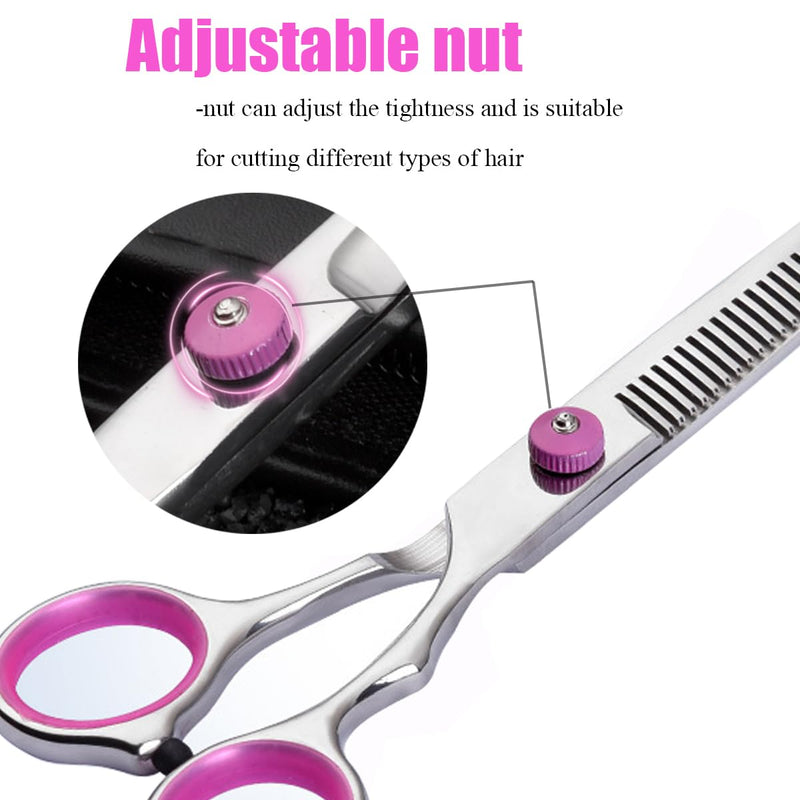 Dog Grooming Scissors,Pet Hair Scissors with Safety Round Tips Heavy Duty Titanium Stainless Steel Professional Dogs Cats Pets Grooming Shears (Teeth clipper) Teeth clipper - PawsPlanet Australia